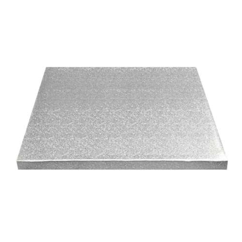 Silver Masonite 15mm Cake Board - 7 Inch Square - Click Image to Close